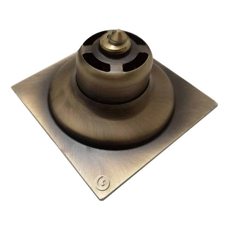 Rejilla Piso Tipo Push Bronce Antiguo