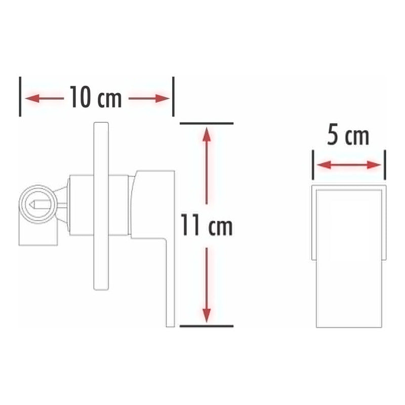 Kit Ducha Cuadrada De 20cm + Monocontrol Cuadrado Cromado