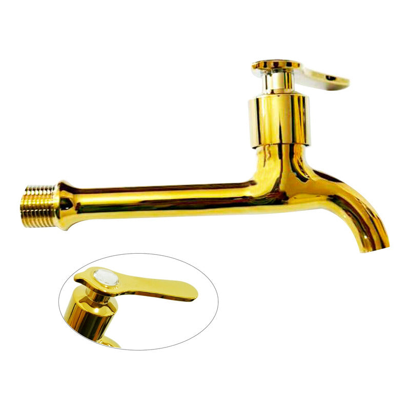 Grifería Llave De Jardín Dorada