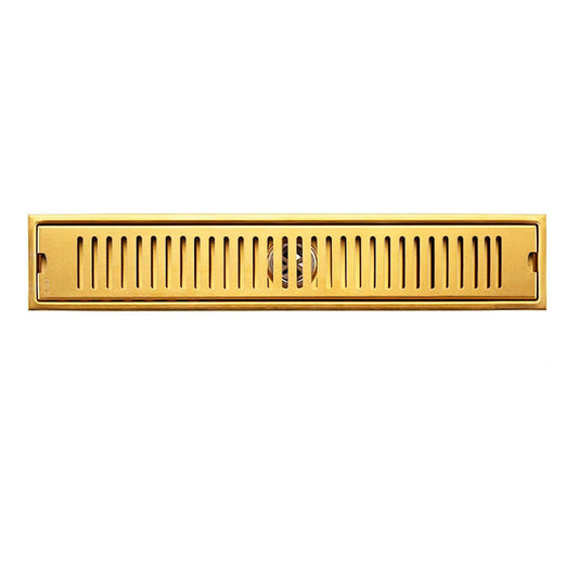 Rejilla De Piso Ranurada Oro Cepillado 60*10cm