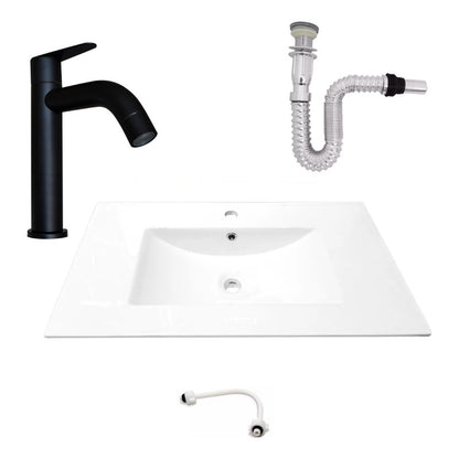 Kit Placa Lavamanos 81*46.5cm+griferia Agua Fria+push Flex.9