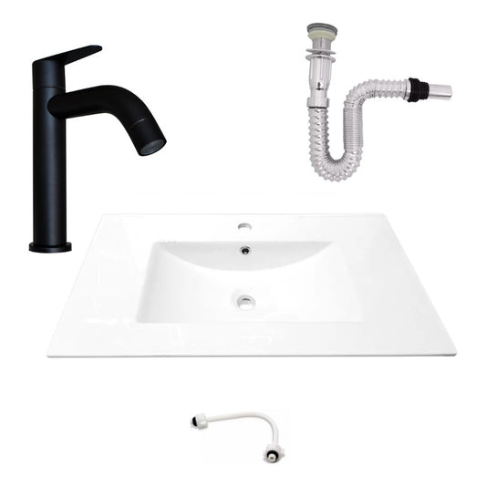Kit Placa Lavamanos 81*46.5cm+griferia Agua Fria+push Flex.9