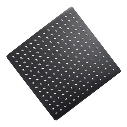 Ducha Cuadrada De 8pulgadas Negro Mate Con Tubo