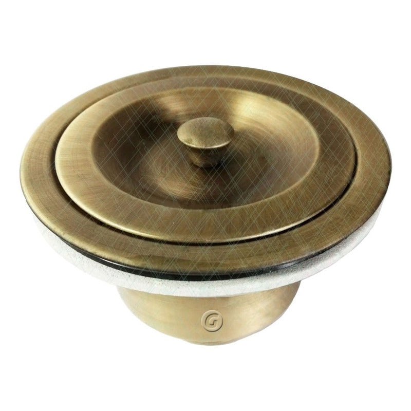 Desague /canasta Vintage Bronce Antiguo