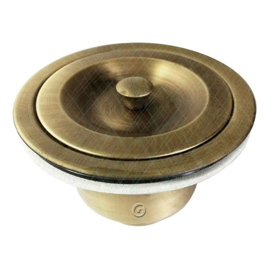 Desague /canasta Vintage Bronce Antiguo