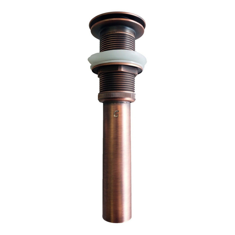 Kit Llave Lavamanos Baja + Sifón + Desagüe Cobre Antiguo
