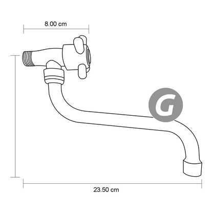 Grifo Pared Vintage Oro Rosa