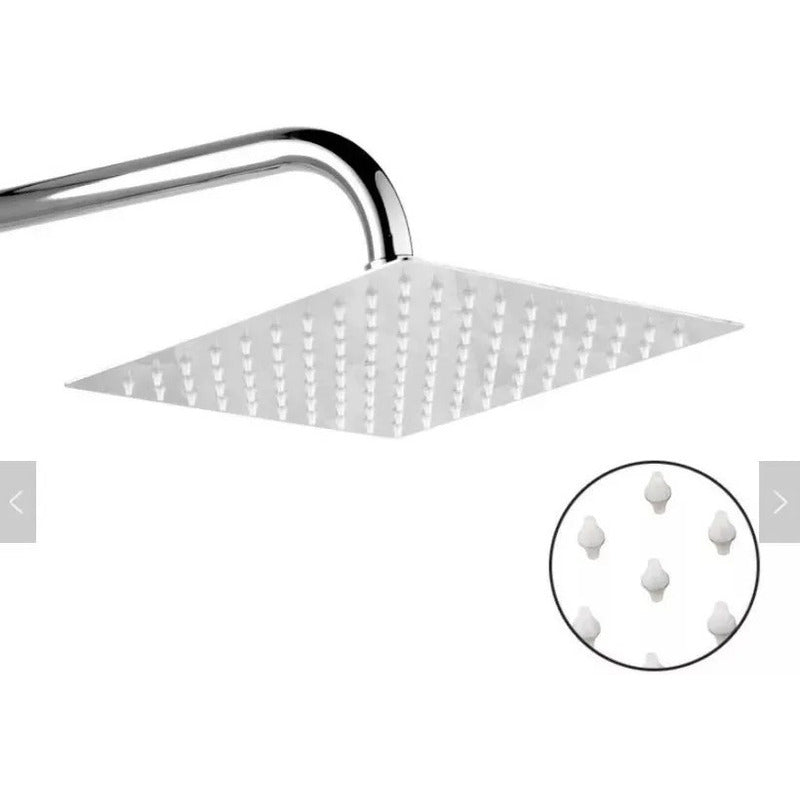 Regadera En Abs Cromada De 8 Pulgadas Circular