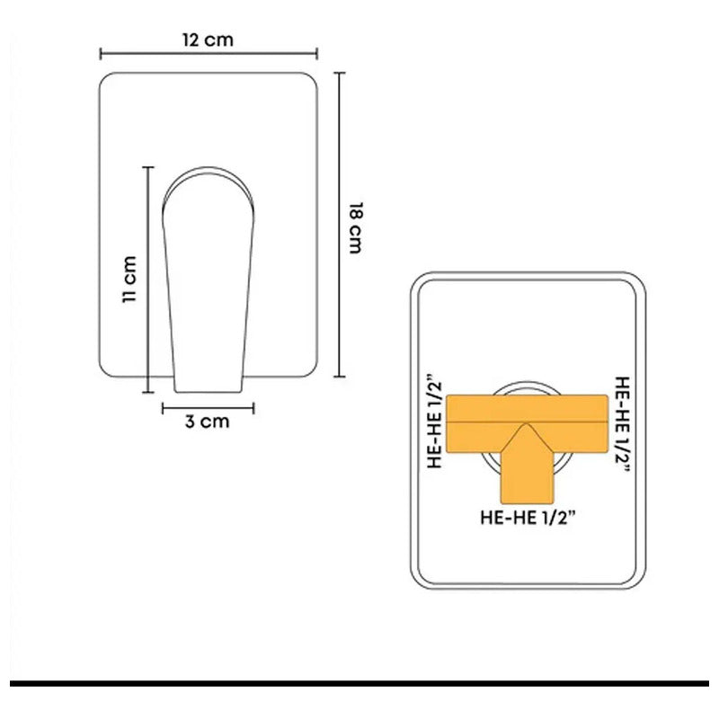 Monocontrol Ducha Rectangular Negro Mate
