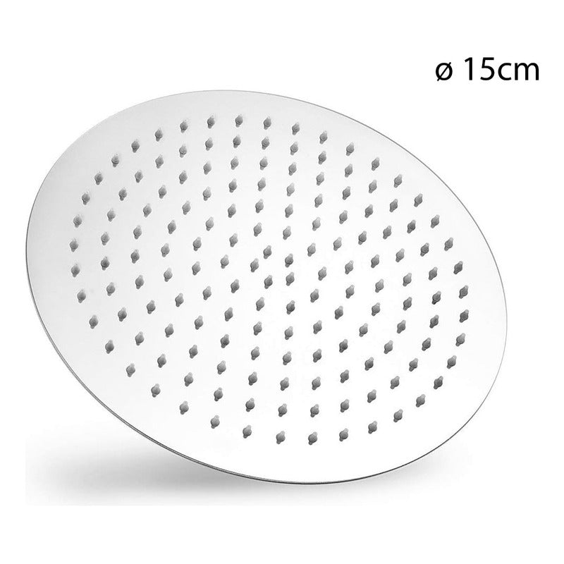 Kit Ducha Redonda De 15cm + Monocontrol Redondo Cromado