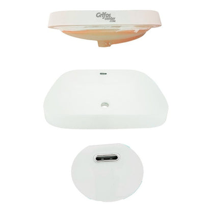 Lavamanos Cuadrado Borde Ancho En Cerámica