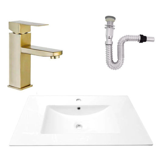 Kit Placa Lavam. 81*46.5cm+griferia Monocontrol+push Flex1