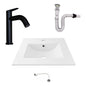 Kit Placa Lavamanos 61*40cm+griferia Agua Fria+push Flex. 9