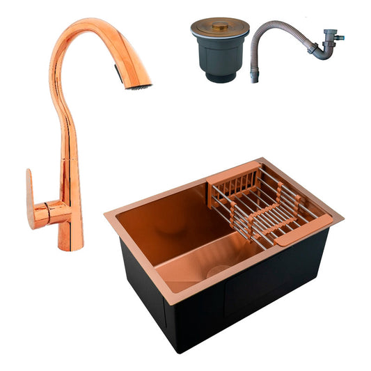 Combo Lavaplatos 51*45cm+griferia Lvp Rose Extra Lin+acc