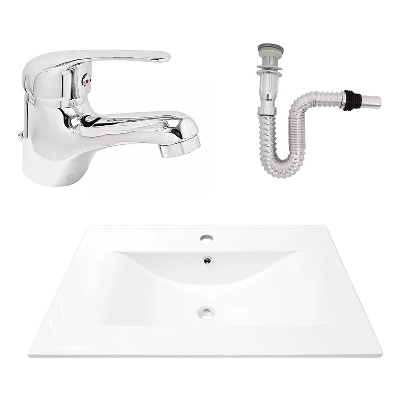 Kit Placa Lavam. 71*46.5cm+griferia Monocontrol+push Flex20