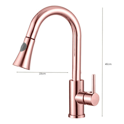 Grifería Lavaplatos Monocontrol Oro Rosa Vintage