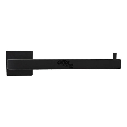 Portarrollo Para Baño Base Cuadrada Negro