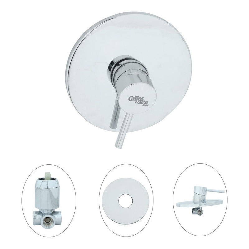 Mezclador De Ducha Monocontrol Redondo