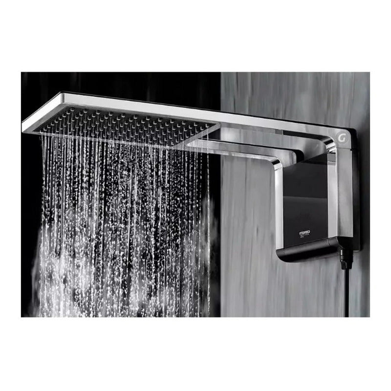Ducha Eléctrica De Lujo Negro Cromado Lorenzetti 110v