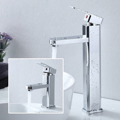 Grifería Monocontrol Cuadrada Para Lavamanos Alta