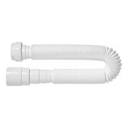 Sifón Flexible Blanco Multiusos Lavaplatos O Lavamanos