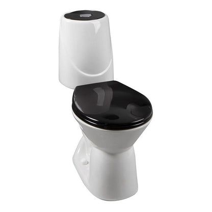 Kit Asiento Sanitario Negro + Tapa Happy