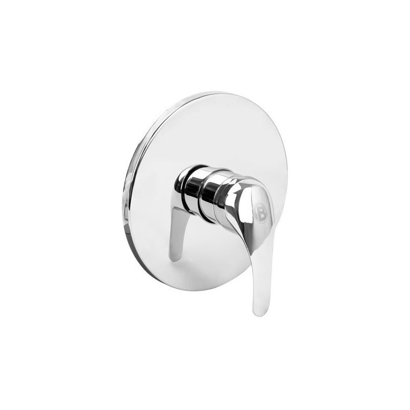 Registro Mezclador Ducha Monocontrol Escudo Redondo Acero