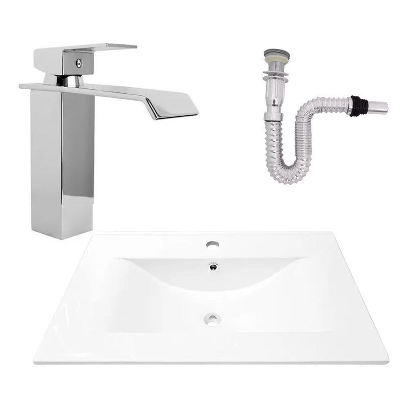 Kit Placa Lavam. 71*46.5cm+griferia Monocontrol+push Flex18