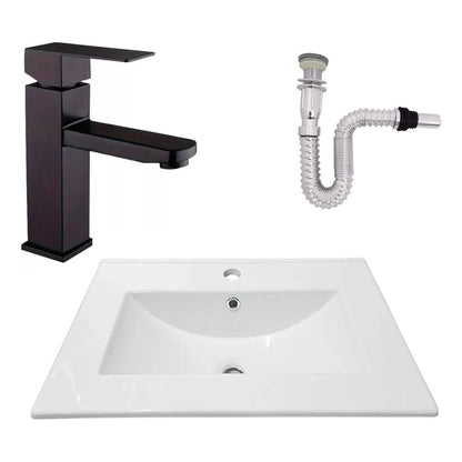Kit Placa Lavam. 61*46.5cm+griferia Monocontrol+push Flex28