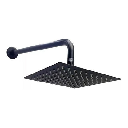 Regadera Para Ducha 25x25 Cm Color Negro Acabado Mate.