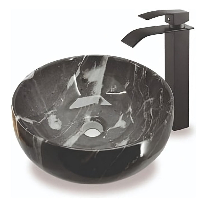 Lavamanos Redondo De Sobreponer En Porcelana (onix)