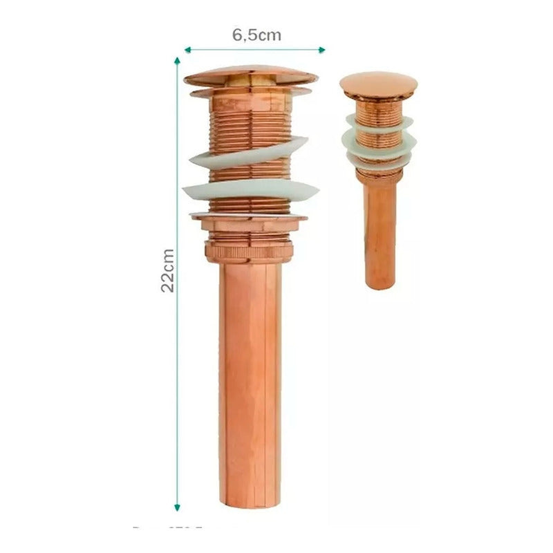 Combo Lavamanos Canoa+griferia Monoc.+push+sifon Bambu Rosa