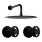 Kit Ducha Redonda 20cm+tubo+mezclador Ducha + Manijas Indust