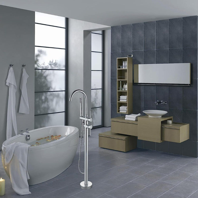 Griferia Llave Monocontrol -piso Para Llenado De Tina-bañera