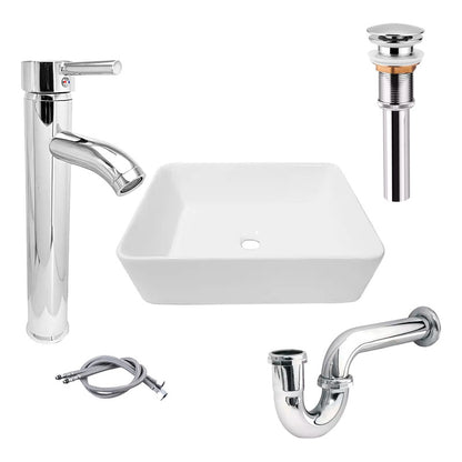 Combo Lavamanos Rectang.+griferia Monocontrol+push+sifon Gf2