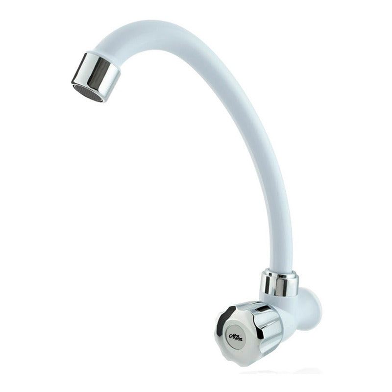 Llave Lavaplatos Sencilla Blanca Tipo Registro