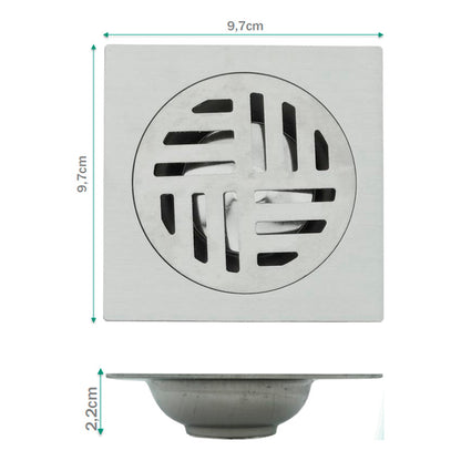 Rejilla De Piso Cuadrada 10cm En Acero  Azteca