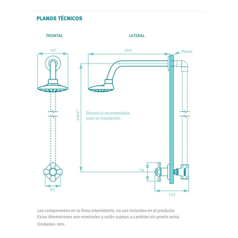 Registro Grival Ducha Cruceta Balta