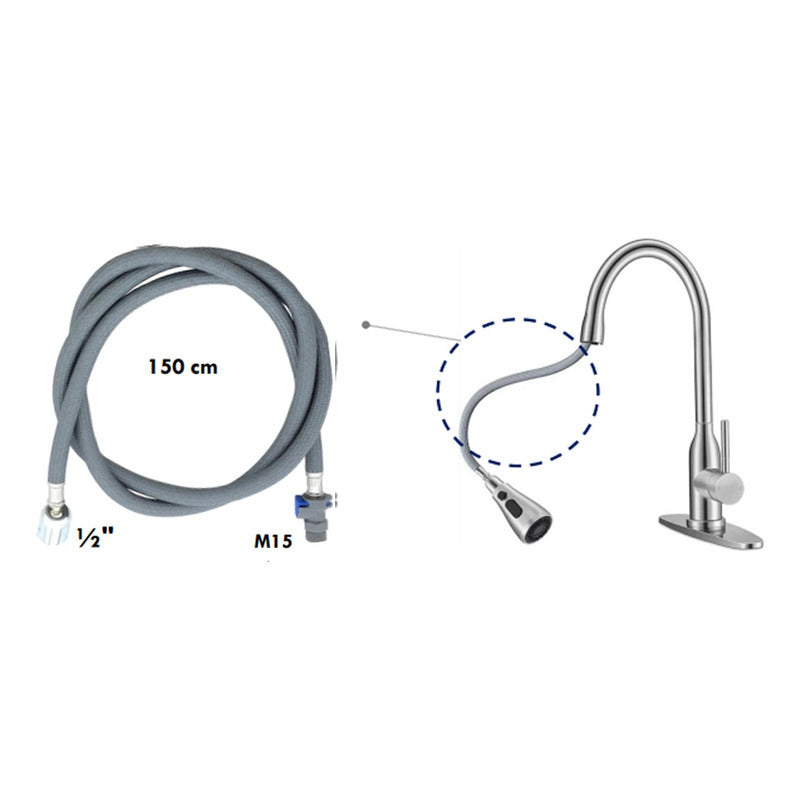Manguera Para Lavaplatos Extraíble De Acoplamiento Rápido