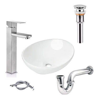 Combo Lavamanos Canoa+griferia Monocontrol+push+sifon Gf6