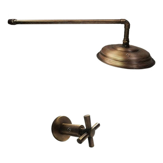Registro + Ducha 20cm Vintage Bronce Antiguo