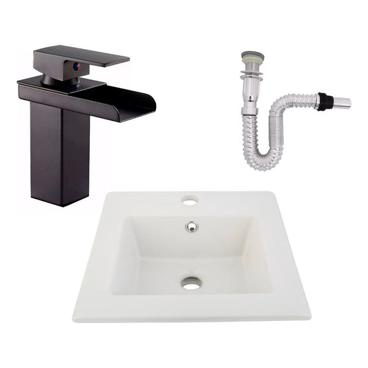 Kit Placa Lavamanos 41cm+griferia Monocontrol+push Flexible9