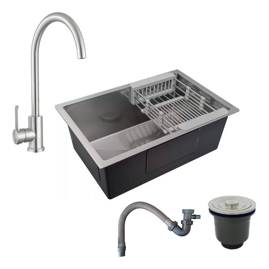 Combo Lavaplatos 70*45cm+griferia Plat.canella+accesorios