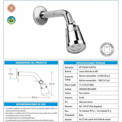 Set De Ducha Plastico