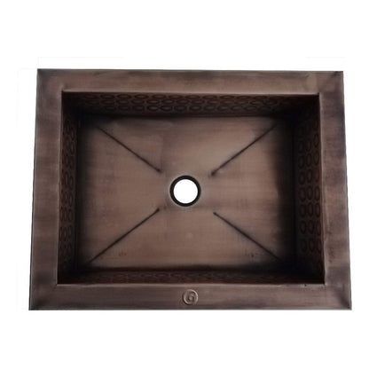 Lavamanos Rectangular  Vintage Cobre Antiguo 50cm X 40cm