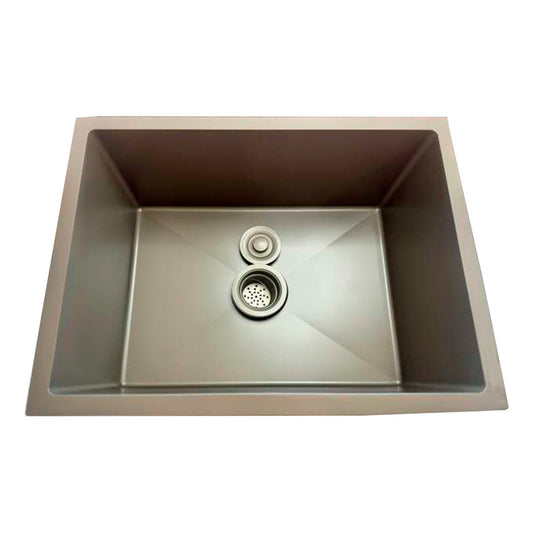 Lavaplatos En Acero Inoxidable Gris 60*45cm + Accesorios