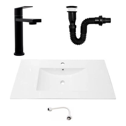 Combo Placa Lavamanos 91*46,5cm+grifo Agua Fria+push Negro3