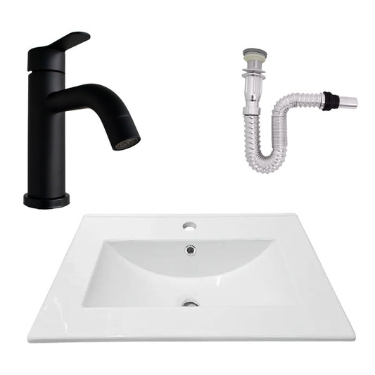 Kit Placa Lavam. 61*46.5cm+griferia Monocontrol+push Flex26