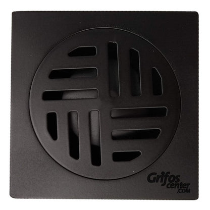 Rejilla De Piso Cuadrada Negra 10cm
