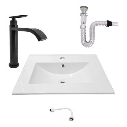 Kit Placa Lavamanos 61*46.5cm+griferia Agua Fria+push Flex.2